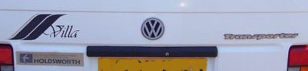 VW T4 Holdsworth Villa Rear Logo