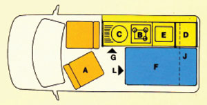 VW T4 Holdsworth Vision XL Furniture Layout
